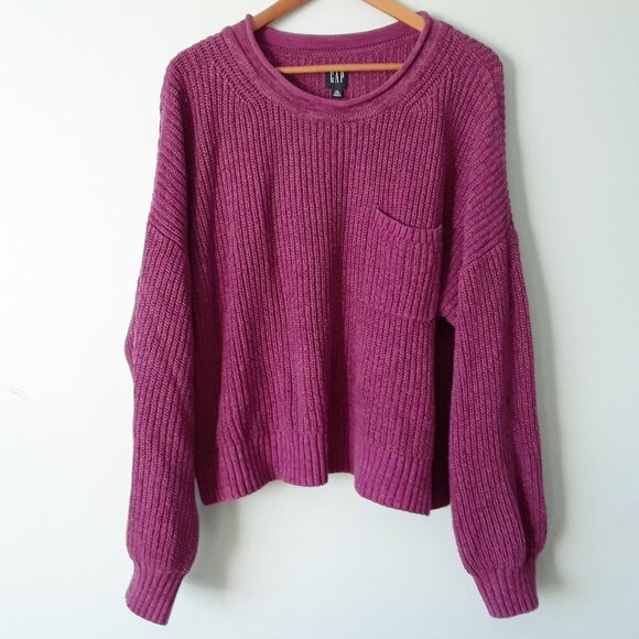 GAP 100% Cotton Slouchy Ribbed Sweater Large Tall - Picture 1 of 7